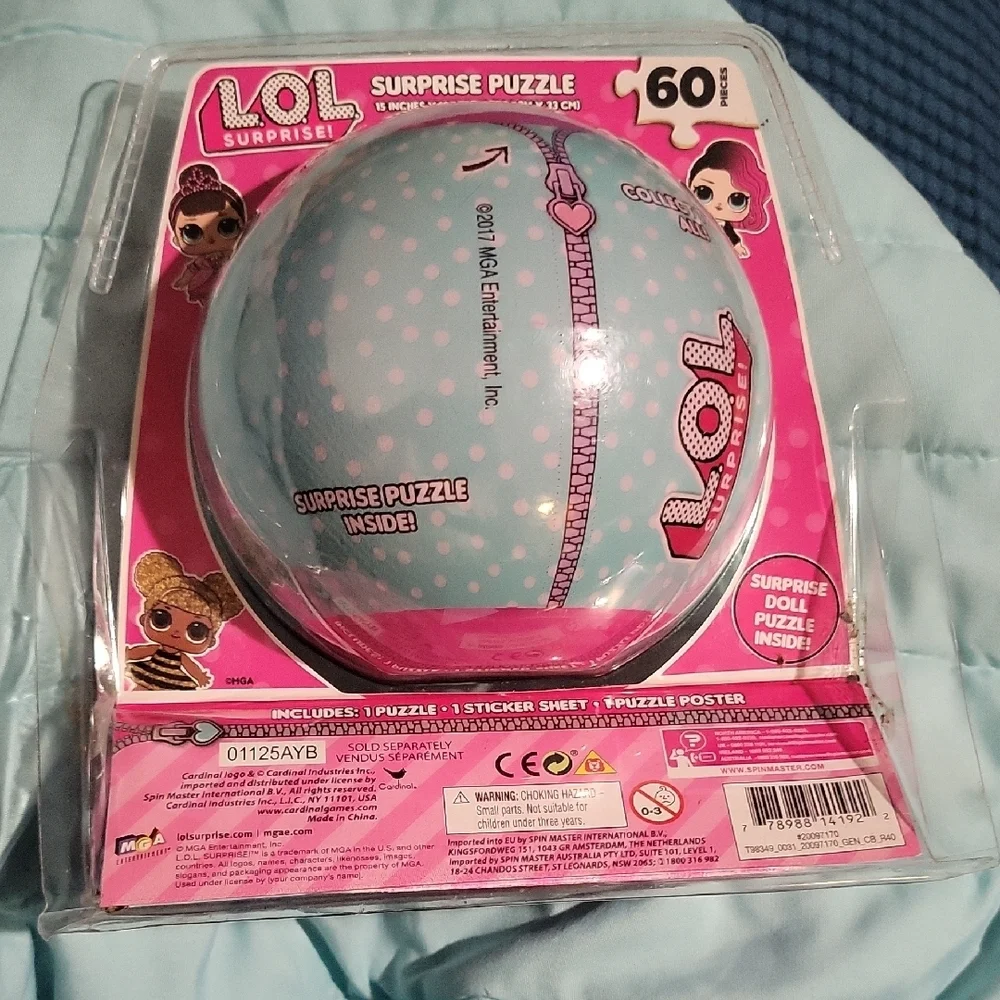 Puzzle L.O.L. Surprise! 60 Pieces with Pink and Blue LoL Doll Design